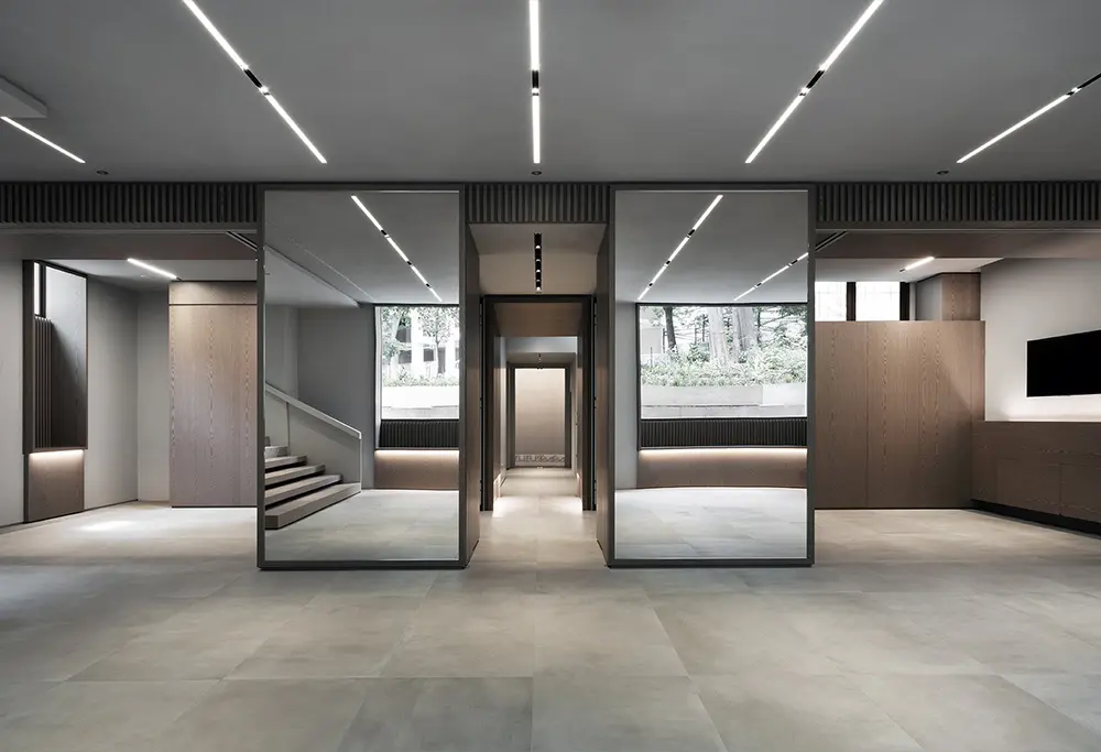 Gray Oak veneer of the wall board (1)bzw