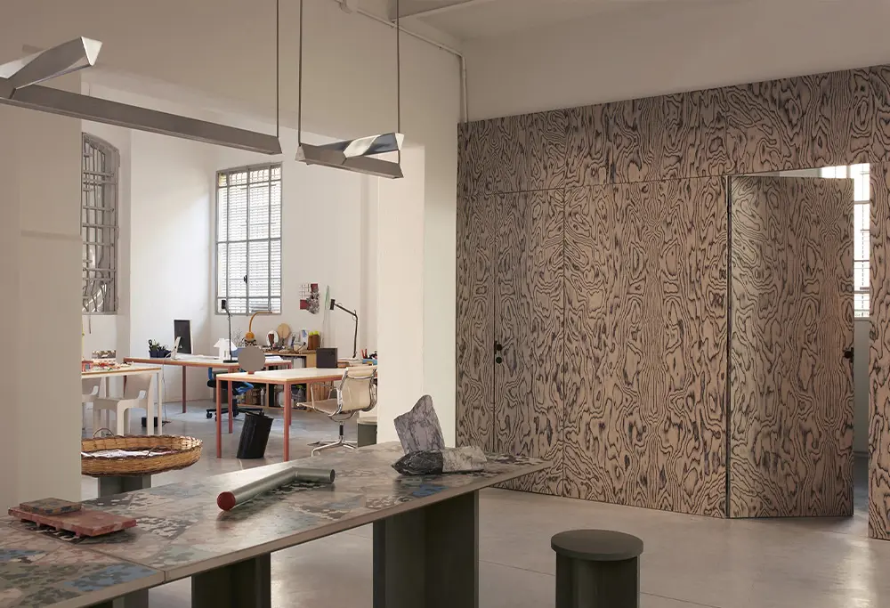 Alpi veneer of the wall board