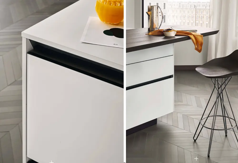 Aluminum Alloy Door Panels with white lacquer kitchen