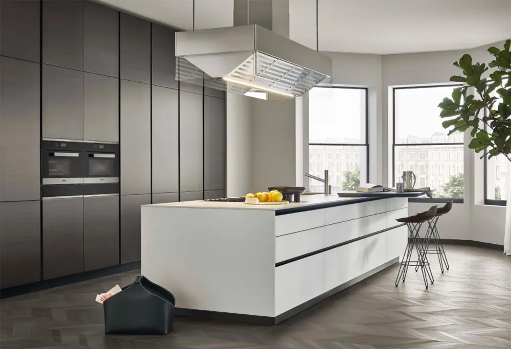 Aluminum Alloy Door Panels with white lacquer kitchen