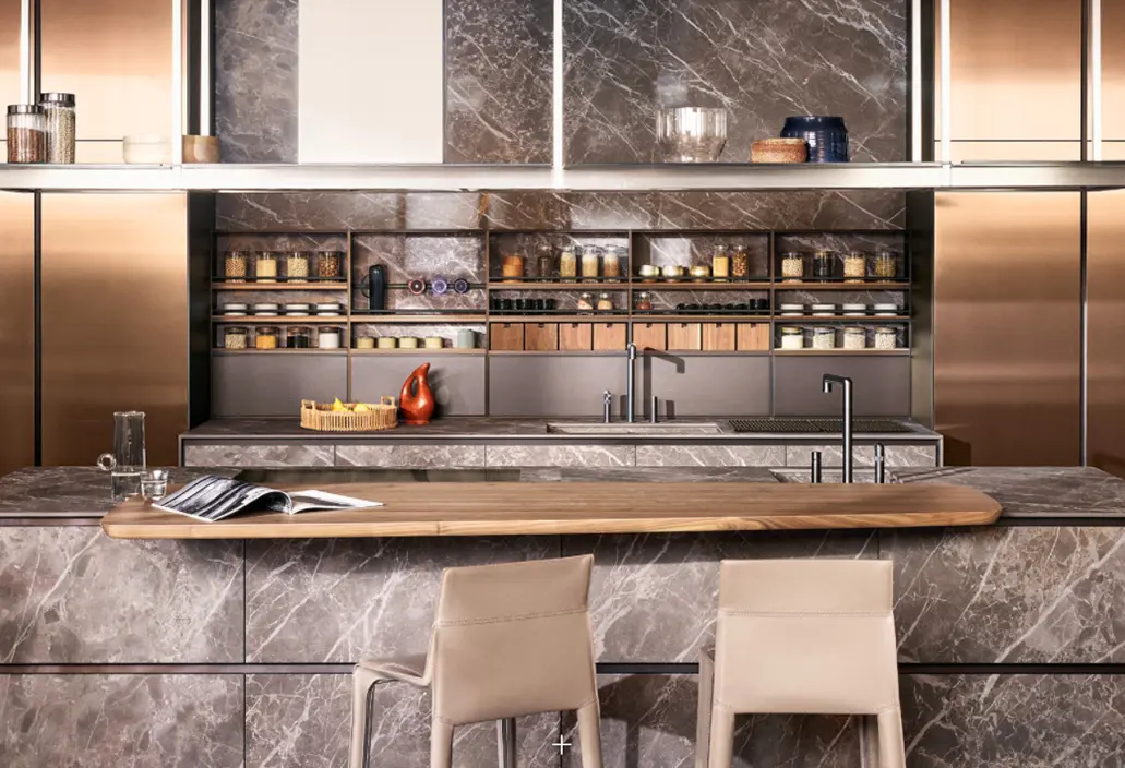 kitchen canbinet with Stainless Steel and Slate (10)t62