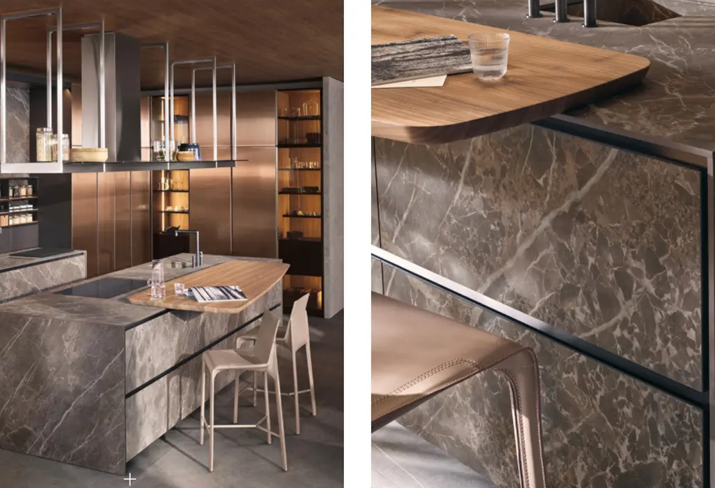 kitchen canbinet with Stainless Steel and Slate (13)mze