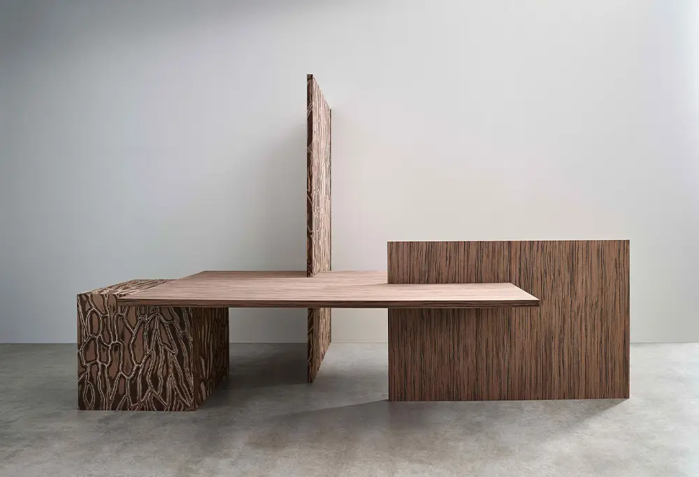 Alpi veneer of the wall board