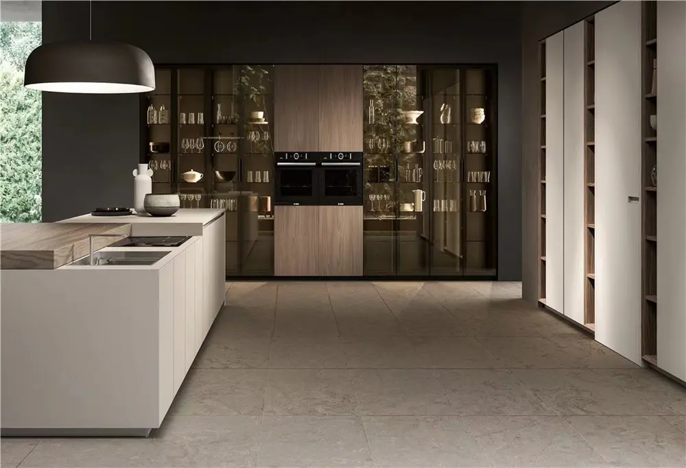 kitchen cabinets walnut veneer design-01 (5)ki9