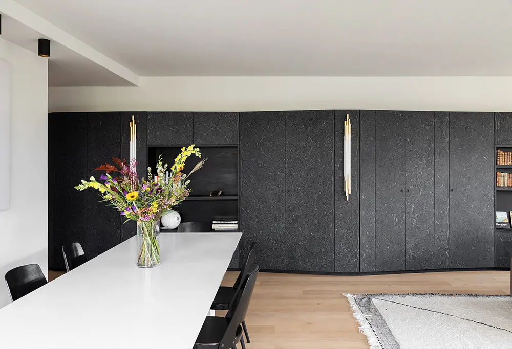 Alpi veneer of the wall board