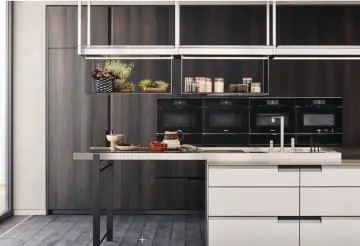 9 smoke ork veneer and metal lacquer kitchen